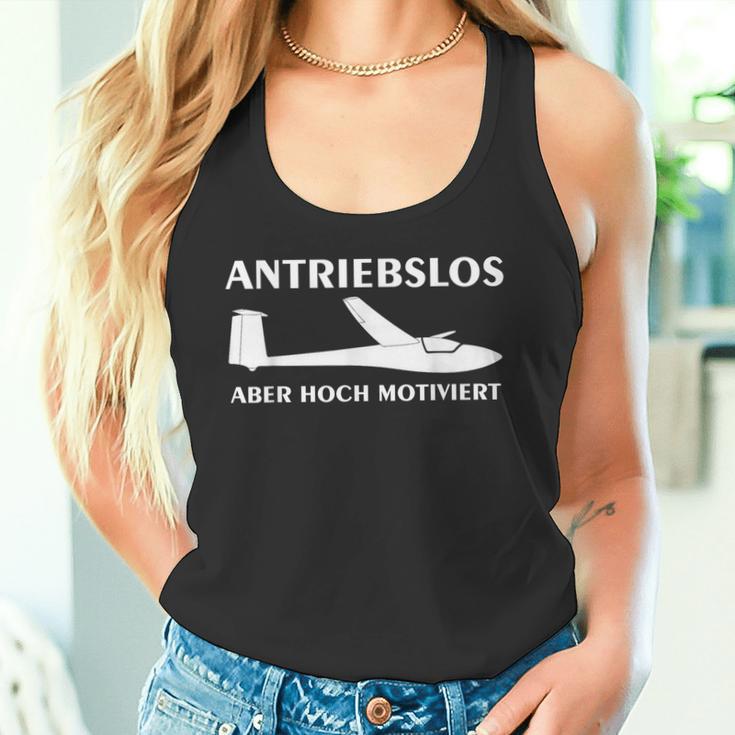 Antriebslos Lustig Segelflugzeug Segelflieger Tank Top