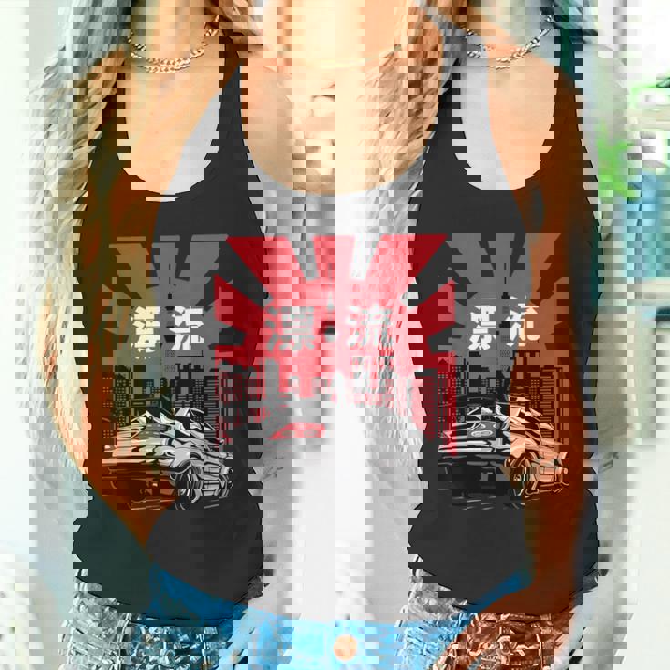 Artes Japonesas Fórmula Coche De Carreras Suzuka Pista Carrera Anime Camiseta sin mangas