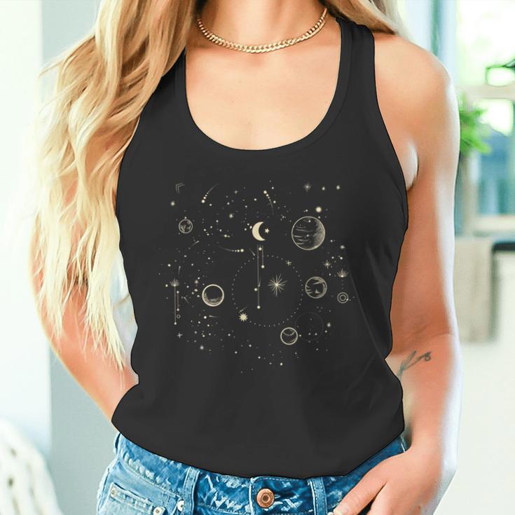 Astronomie Sterne Sonne Mond Planeten Astronaut Kosmonauten Geschenk Tank Top