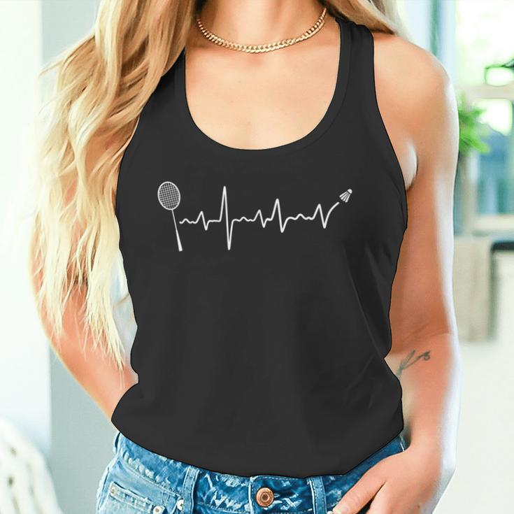 Badminton Heartbeat Shuttlecock Ecg Badminton Player Tank Top