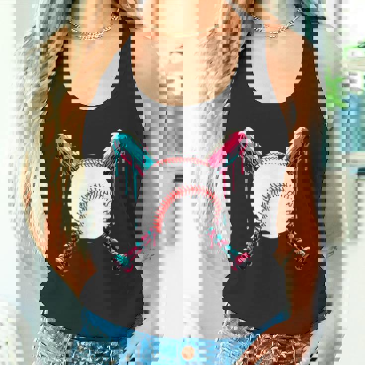 Baseball Bat Drip With Melting Ice Cream Drippy Pocket Tank Top
