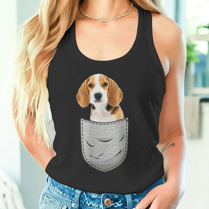 Beagle In The Chest Pocket Pocket For Dog Owners Tank Top