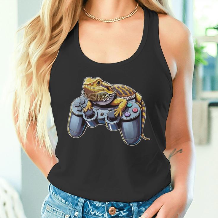 Bearded Dragons Playingideo Game Reptile Pagona Gamers Tank Top