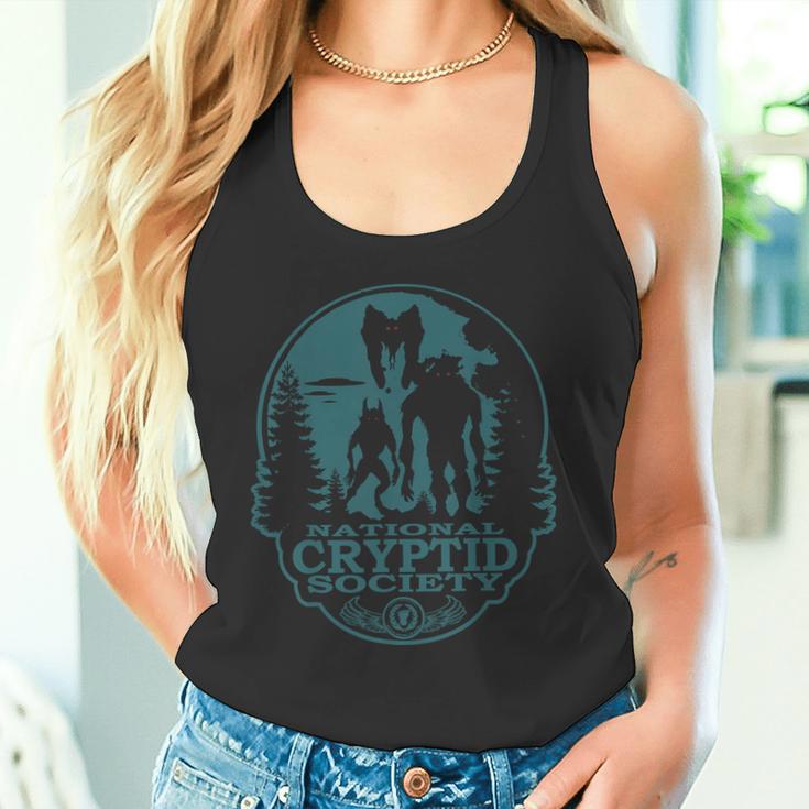 Bigfoot Dogman Mothman Ufo National Cryptid Society Crest Tank Top