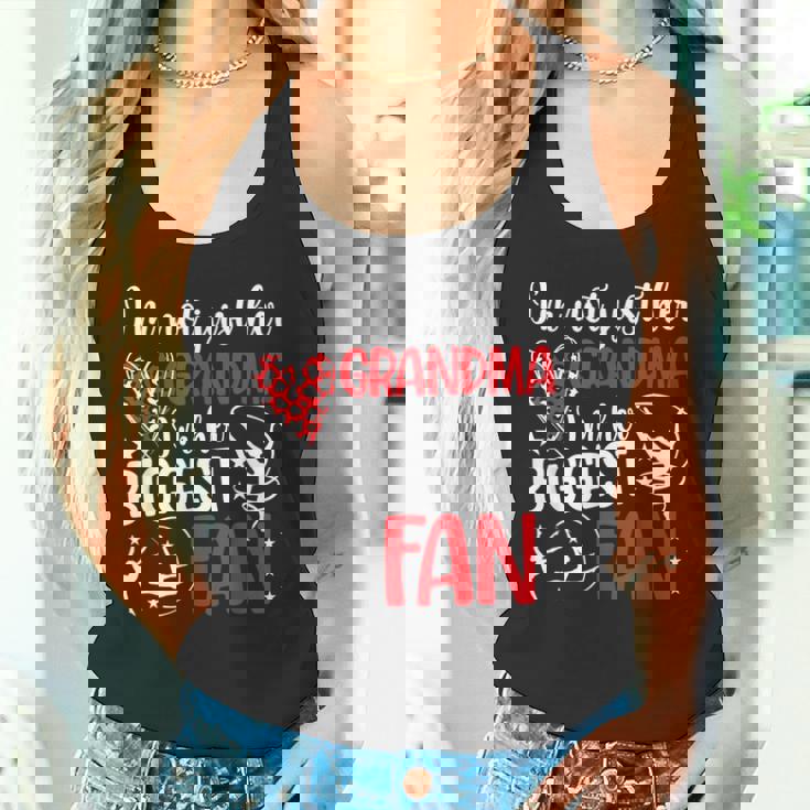 Her Biggest Fan Gymnastics Grandma Of A Gymnast Grandmother Tank Top