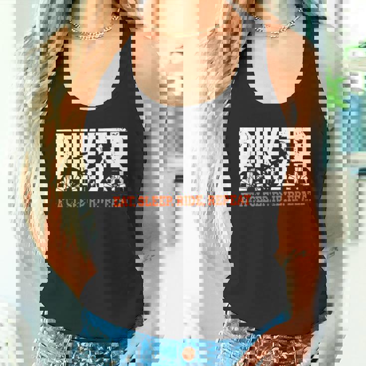 Biker Eat Sleep Ride Repeat Mountainbike Bicicleta Mtb Camiseta sin mangas