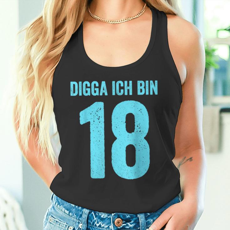 Blue Digga Ich Bin 18 Jahre Junge 18Th Birthday Tank Top