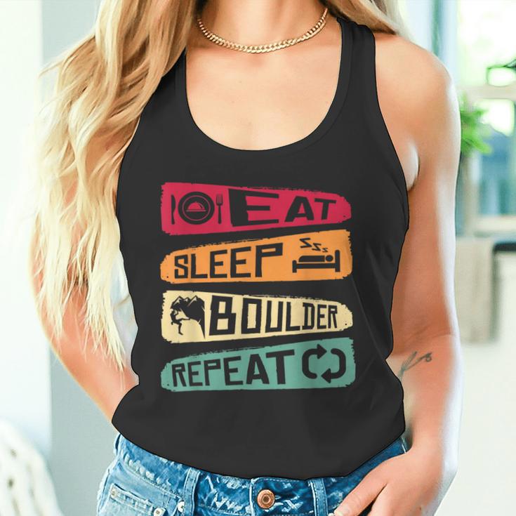 Bouldern Climbing Eat Sleep Boulder Repeat Boulderer Tank Top