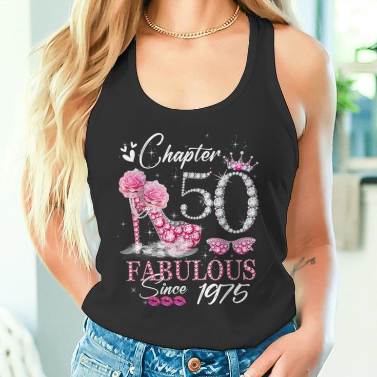 Chapter 50 Fabulous Since 1975 50Th High Heels Birthday Quee Tank Top