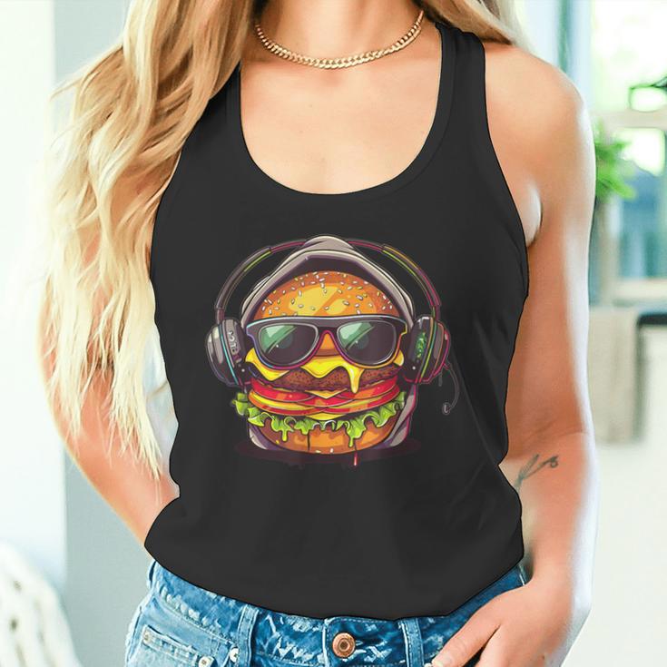 Cheeseburger With Sunglasses I Cheeseburger Tank Top