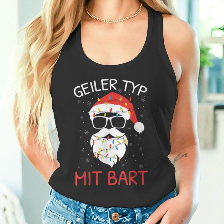 Christmas With Beard Santa Claus Christmas Beard Carrier Tank Top