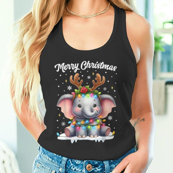 Christmas Outfit Christmas Jumper Elephant Christmas Tank Top