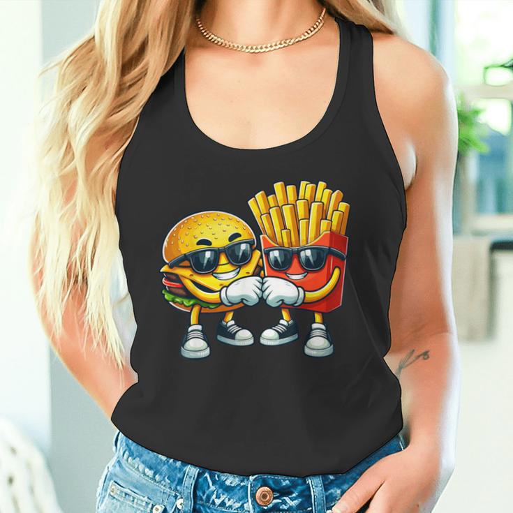 Cool Cheese Burger And Fries Fast Food Lovers Tank Top