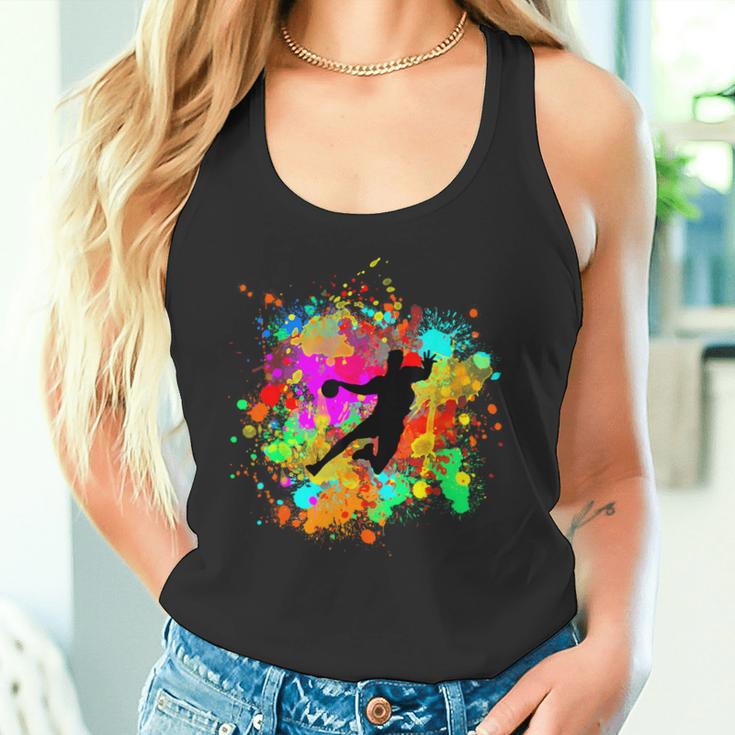 Cool Handball Player With Resin Ball For Safe Hit Tank Top