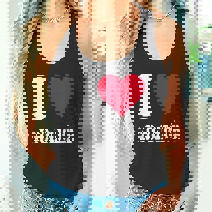 Corazón Rojo Me Encanta Andalucía Camiseta sin mangas