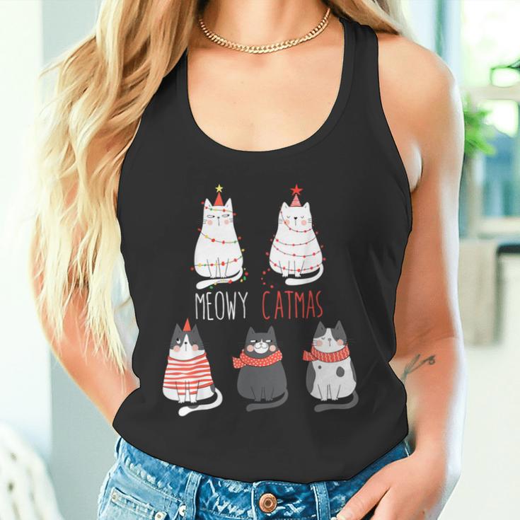 Cute Cats Xmas Kitten Christmas Outfit Christmas Tank Top