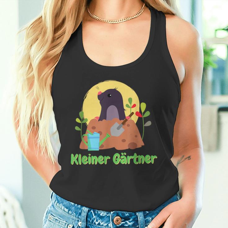 Cute Mole Little Gardener Children's Motif Gardening S Tank Top