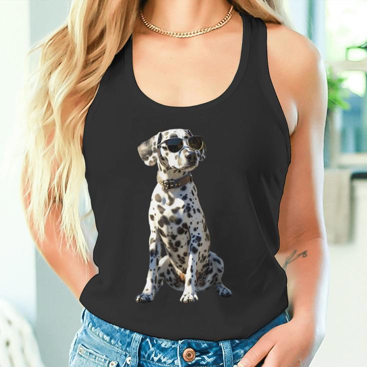 Dalmatian With Sunglasses Dogs I Love Dalmatian Tank Top