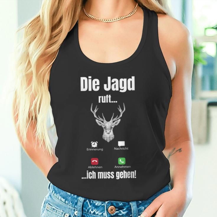 Die Hagd Call I Must Go Deer Hunter Forest Tank Top