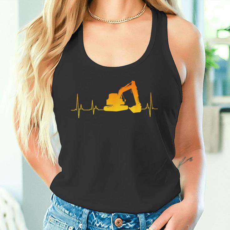 Digger Driver Digger Driver Heartbeat Ecg Heart Rate Tank Top