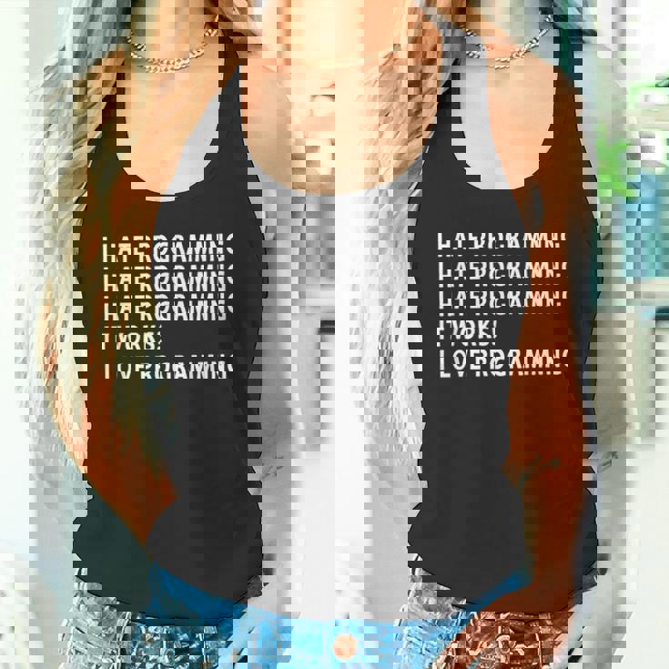 Divertido Odio Programar El Regalo De Codificación Para El Programador Camiseta sin mangas