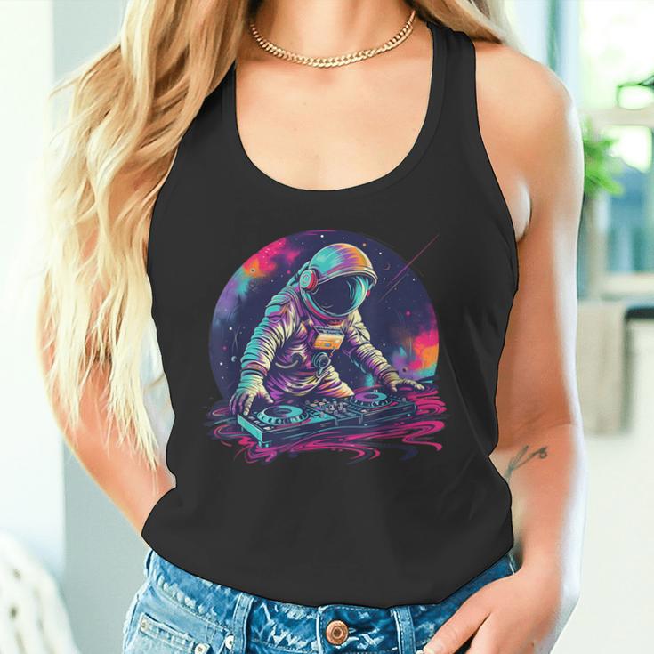 Dj Astronaut Space Galaxy Techno Rave Edm House Music Planet Tank Top