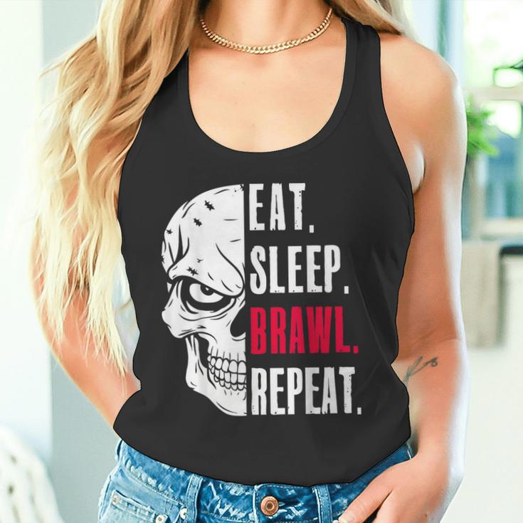 Eat Sleep Brawl Repeat ideo Game Tank Top