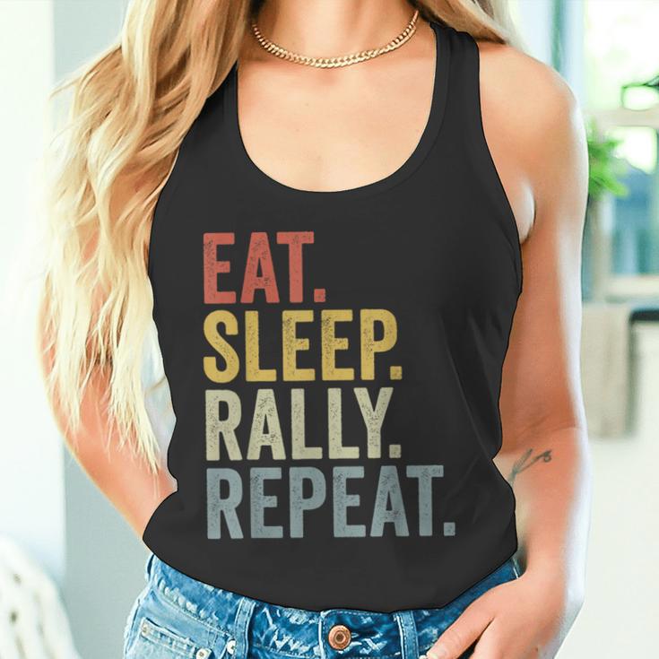 Eat Sleep Rally Repeat Rally Driving Tank Top