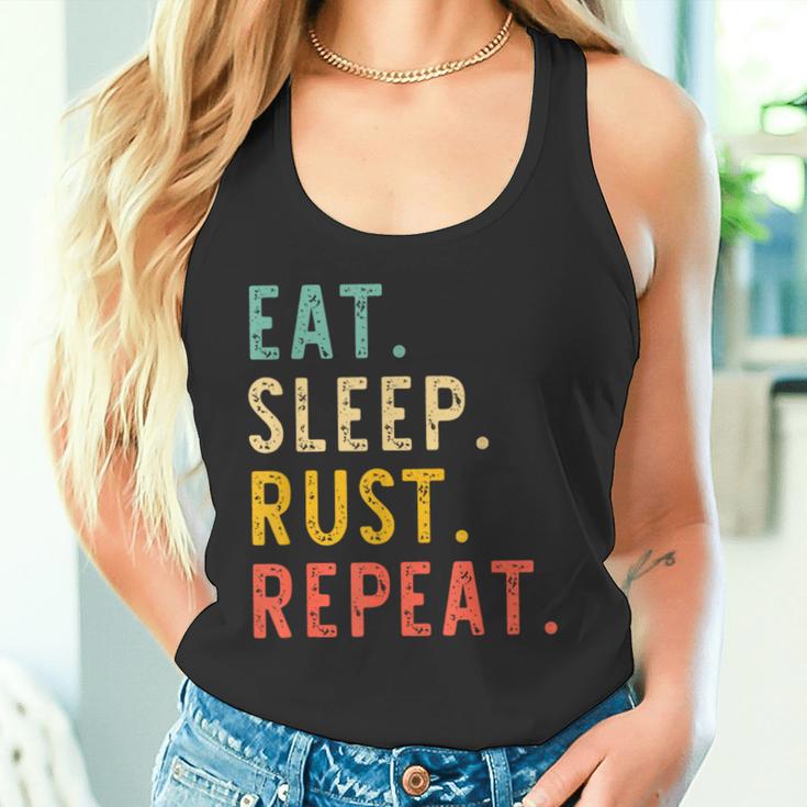 Eat Sleep Rust Repeat Programming Retrointage Tank Top