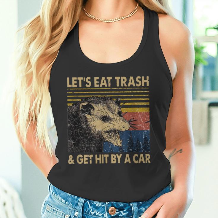 Lets Eat Trash And Get Hit By A Car -Intage Opossum Tank Top