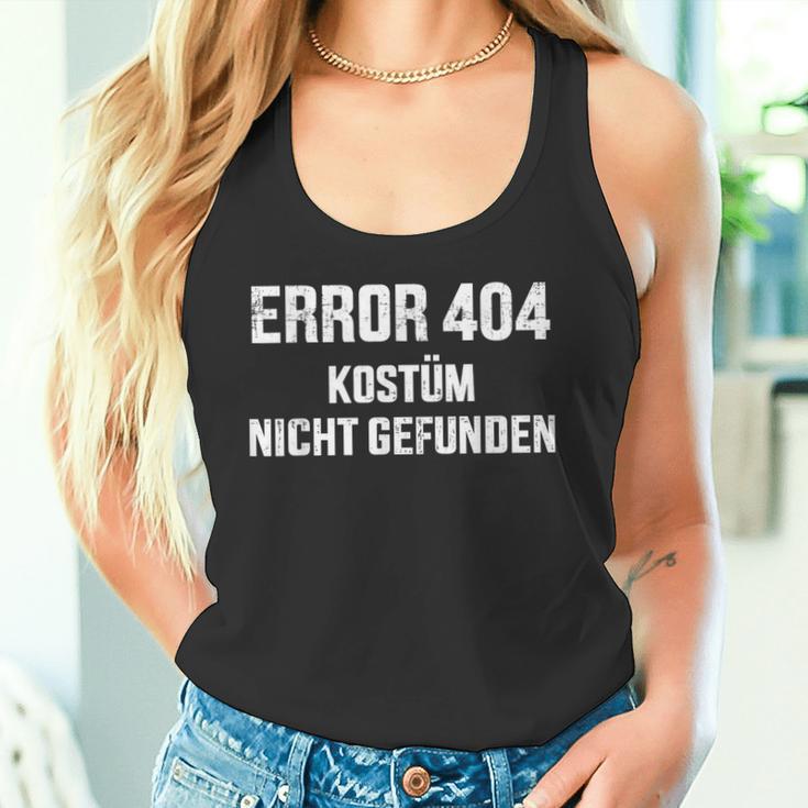 Error 404 Costume Not Found Nerd Gamer Carnival Fancy Dress Tank Top