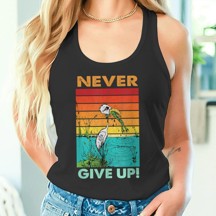 Never Ever Give Up Motivational Tank Top