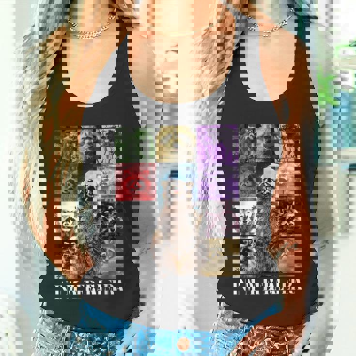 In My Feral Era Awesome Raccoon Raccoon Cringy Meme Tank Top
