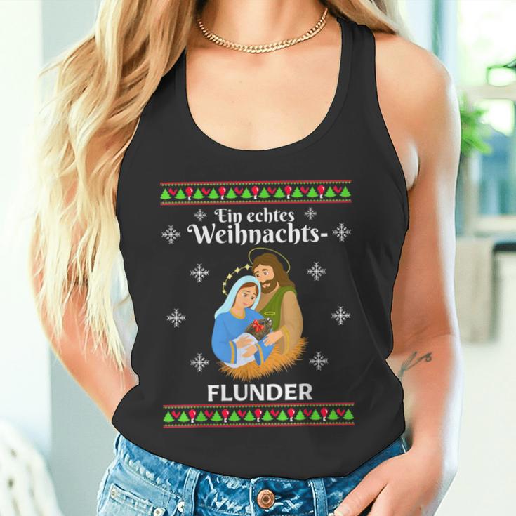 Flunder Fish Christmas Wonder Fishing Baltic Sea North Sea Tank Top