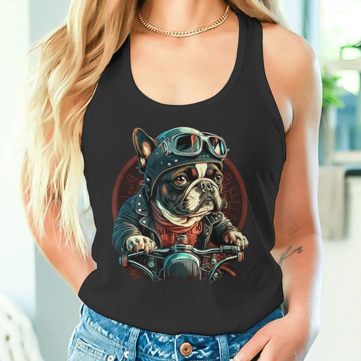 French Bulldog Cool Biker Motorcycle Riding Frenchie Tank Top