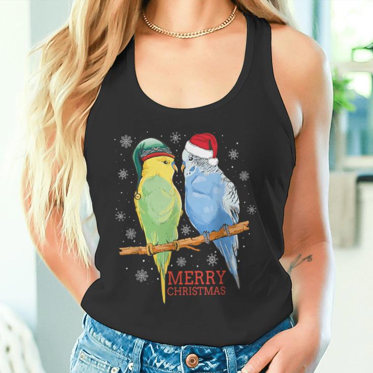 Frohe Weihnachten Budgies Birds Tank Top