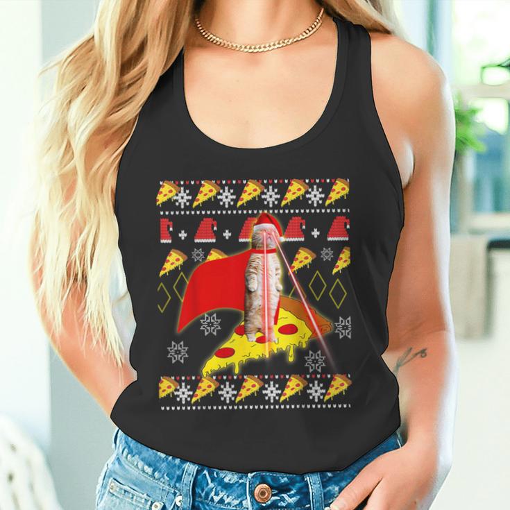 Cat Pizza Ugly Christmas Jumper Party Outfit Tank Top