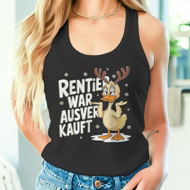 Christmas Elk Saying Reindeer Was Out Sold Out Tank Top