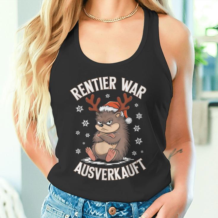 Christmas Hedgehog Reindeer Was Out Sold Out Tank Top