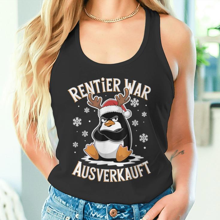 Christmas Penguin Reindeer Was Out Sold Out Tank Top