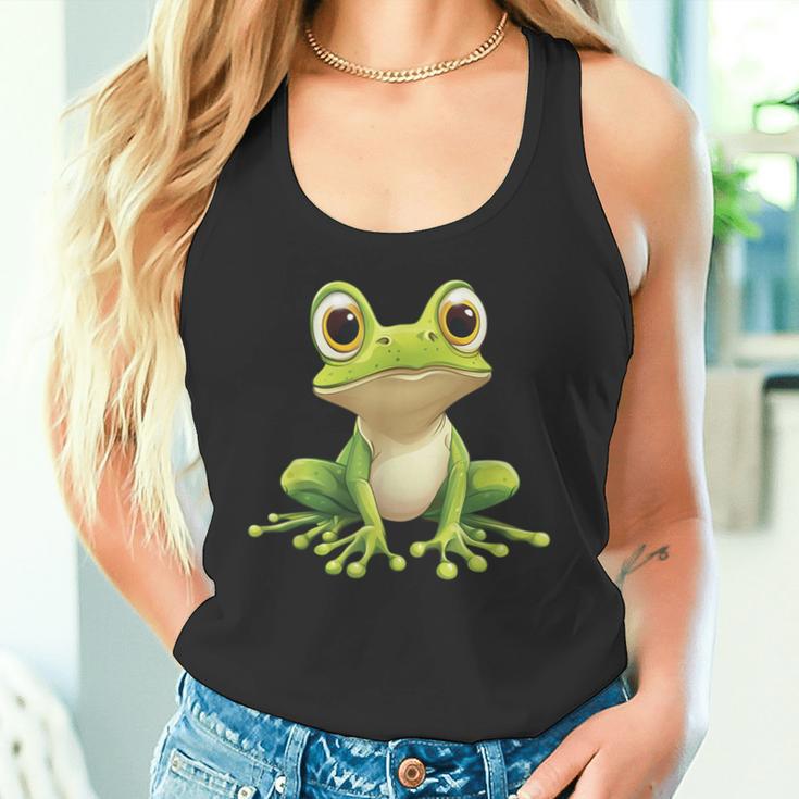 Frog With Big Eyes Frog Motif Tank Top