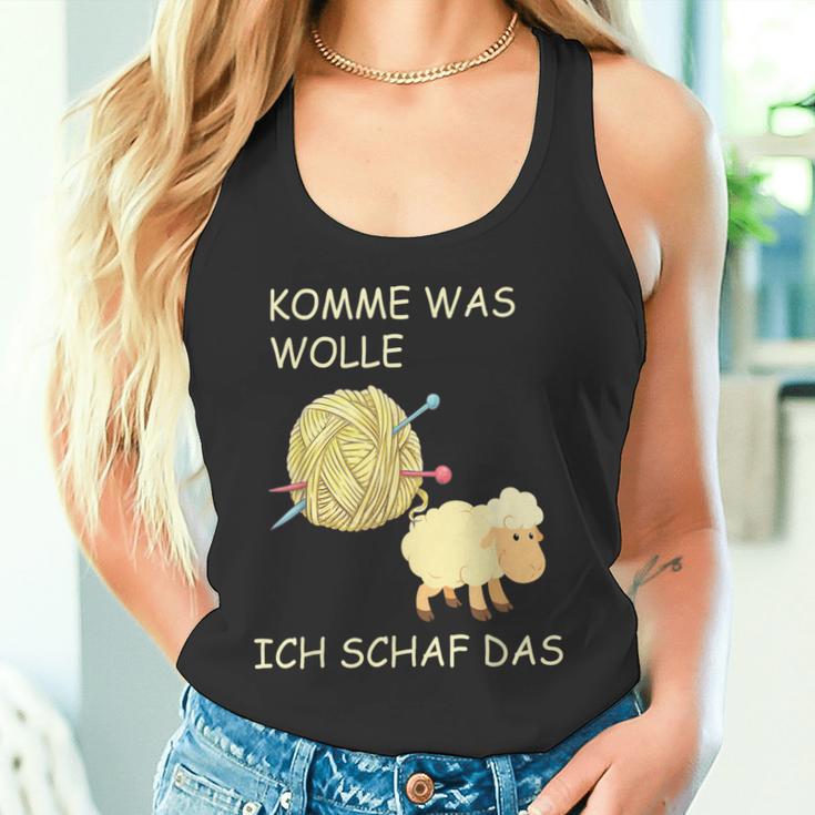 Knitting Saying Comme Was Wolle Ich Sheep Das Tank Top