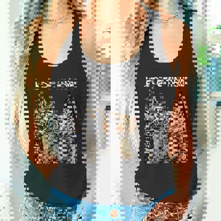 Funny Let's Get Trashed Raccoon & Opossum Beer Tank Top