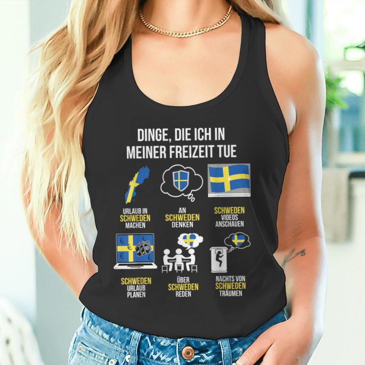 Saying Dinge Die Ich In Der Freizeit Tue Sweden Tank Top