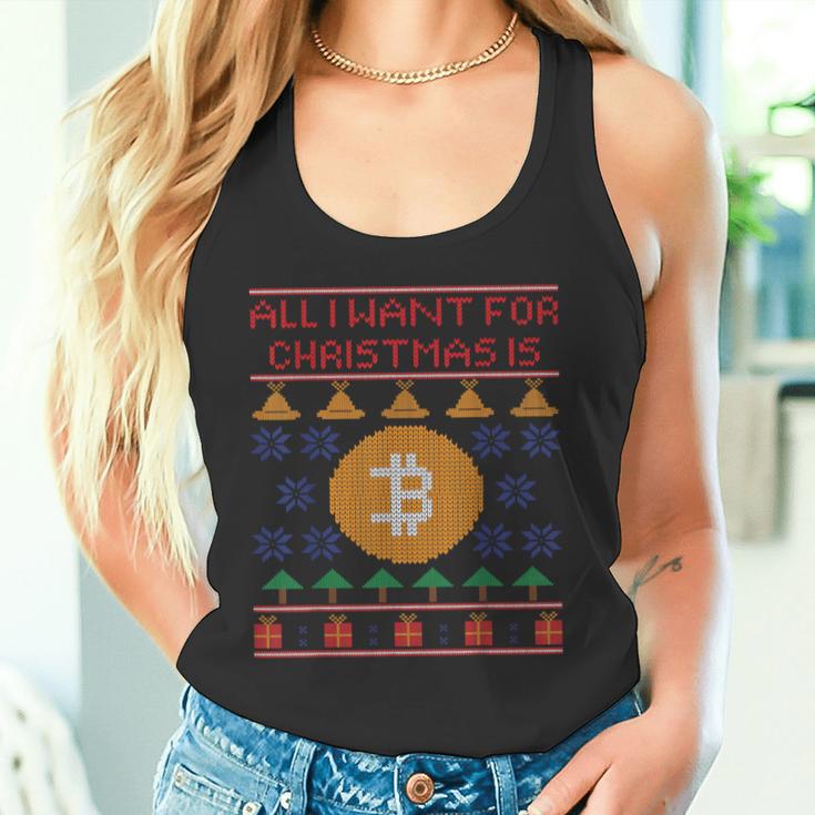 Ugly Christmas Bitcoin Short Sleeve Tank Top