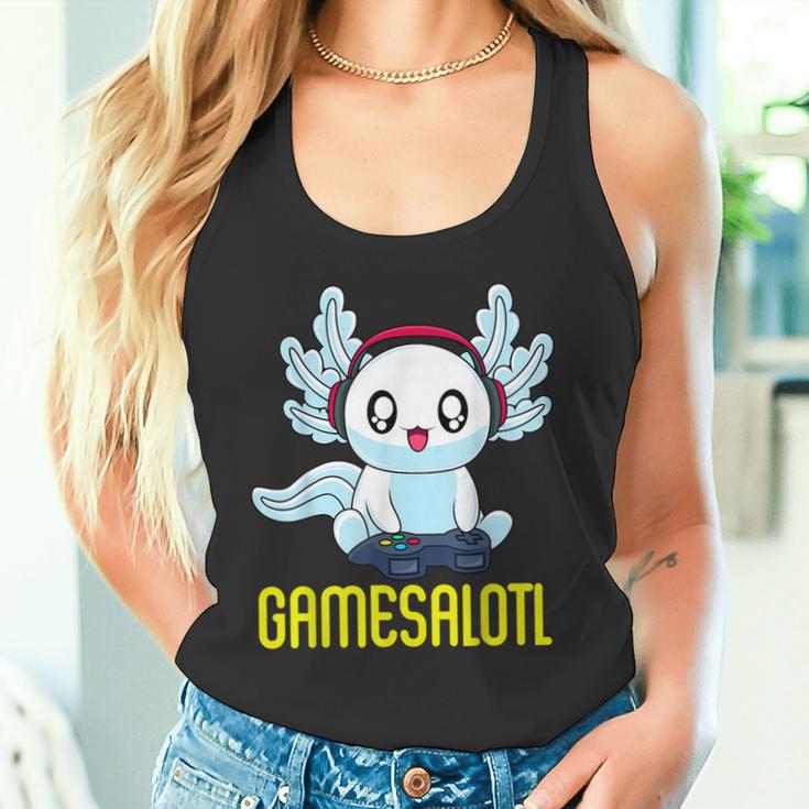 Gamesalotl Gamesolotl Gamer Gaming Axolotl Playsalotl Tank Top