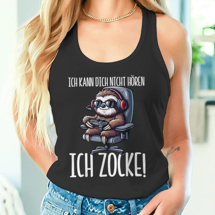 Gaming Ich Kann Dich Nicht Hören Ich Zocke Faultier Tank Top