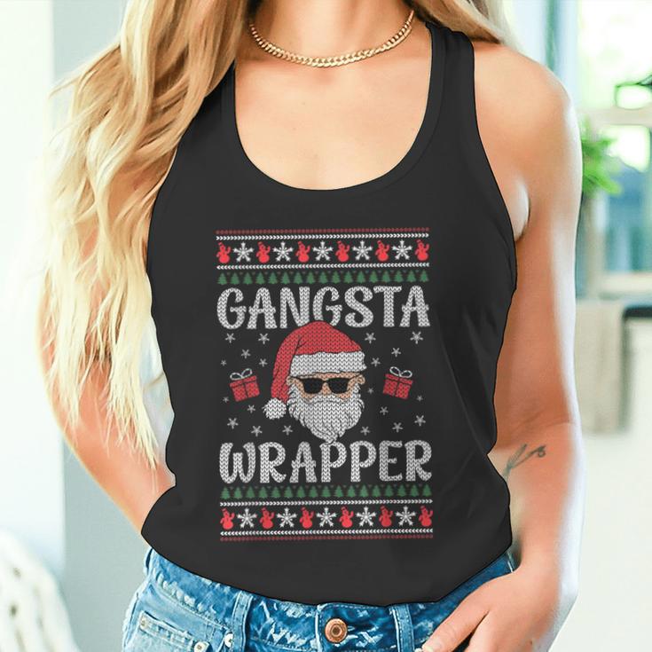 Gangsta Wrapper Saying Christmas Wrapping Tank Top