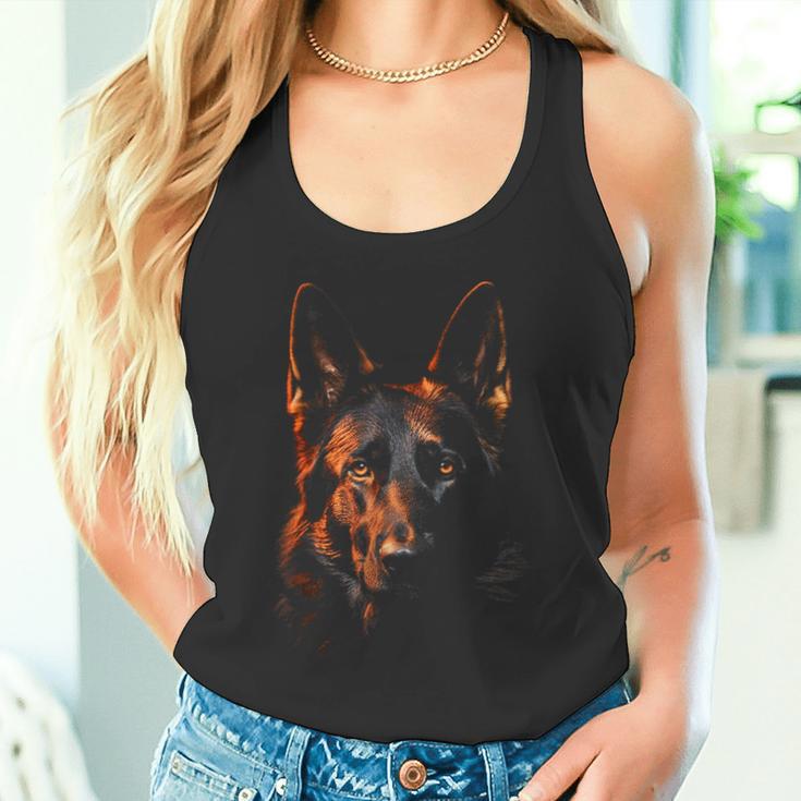 German Shepherd Graphic Pet Illustration Dog German Shepherd Tank Top