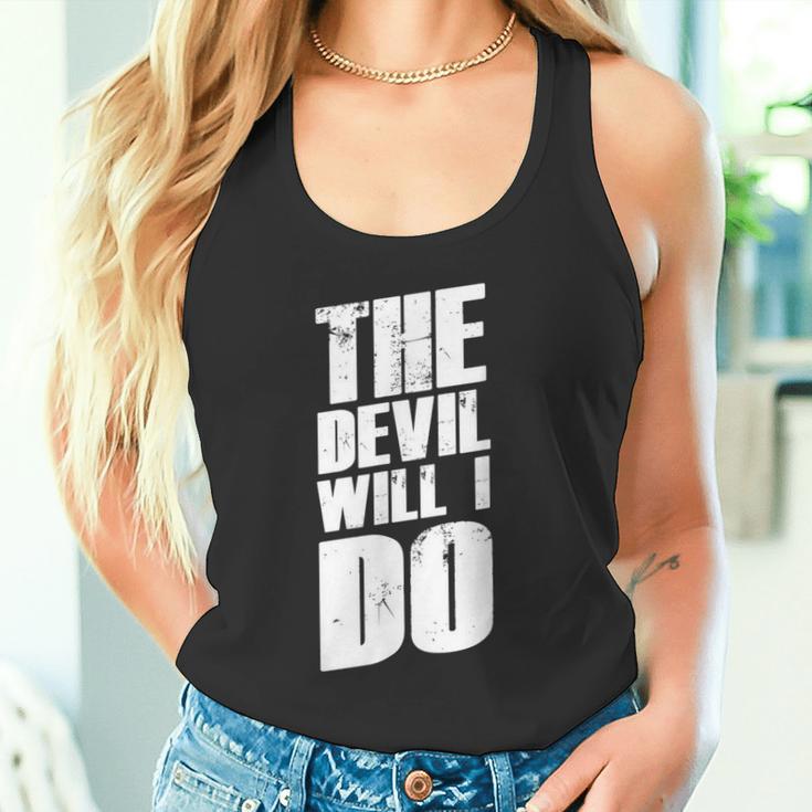 With German Slogans I The Devil Will I Do Tank Top